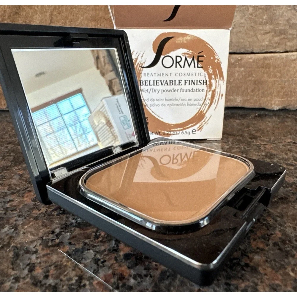 3X Sorme Believable Finish Wet/Dry Powder Foundation Golden Honey 410 , 0.23 oz